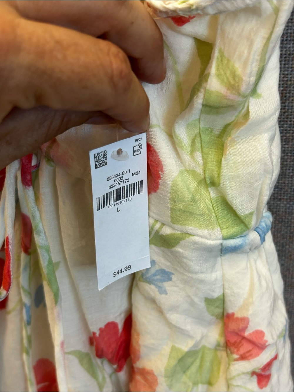 NWT old Navy Flutter sleeves fit  and flare Floral White Summer Sundress - Picture 4 of 5